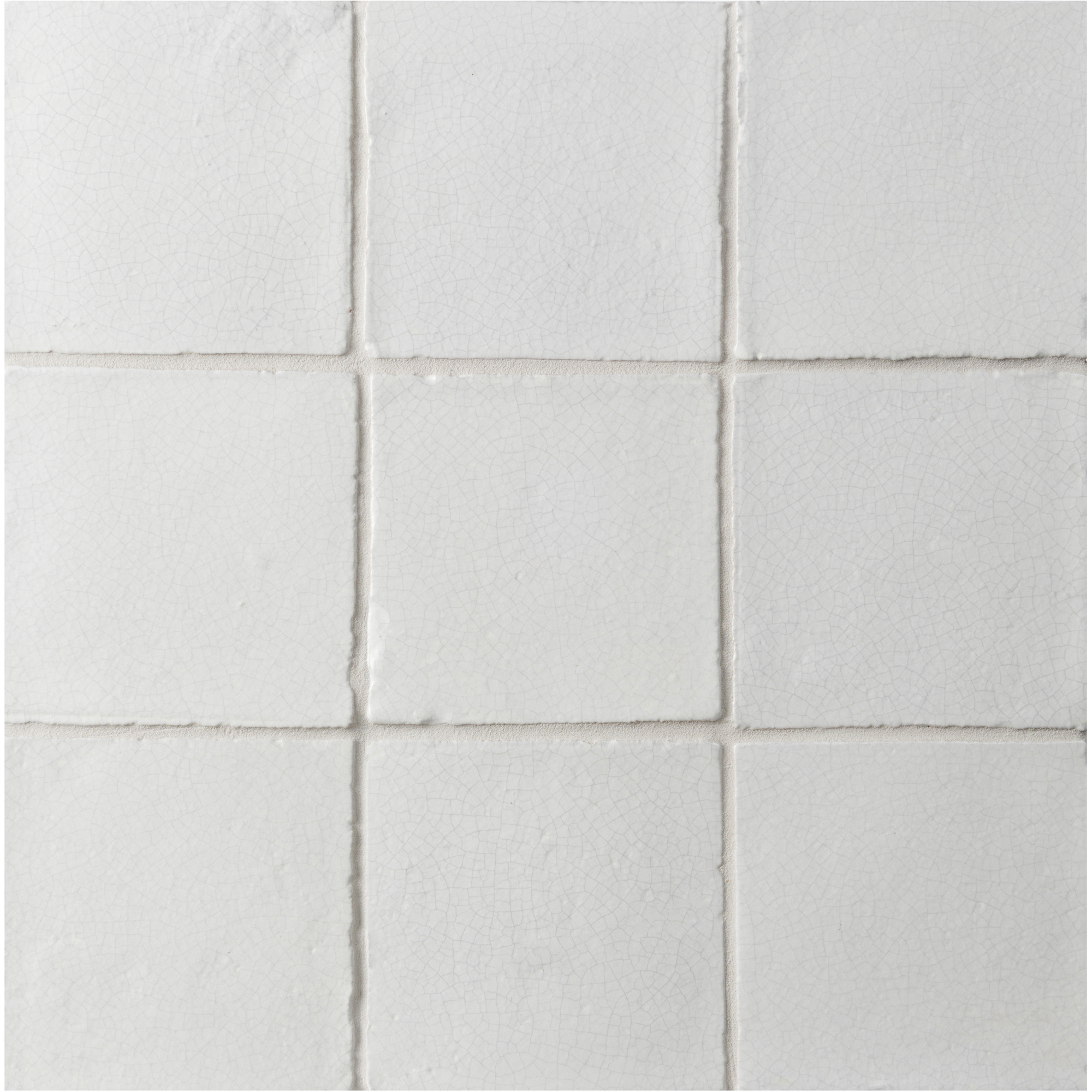 Handcraft Modern 6"x6" Vintage White Matte Crackle