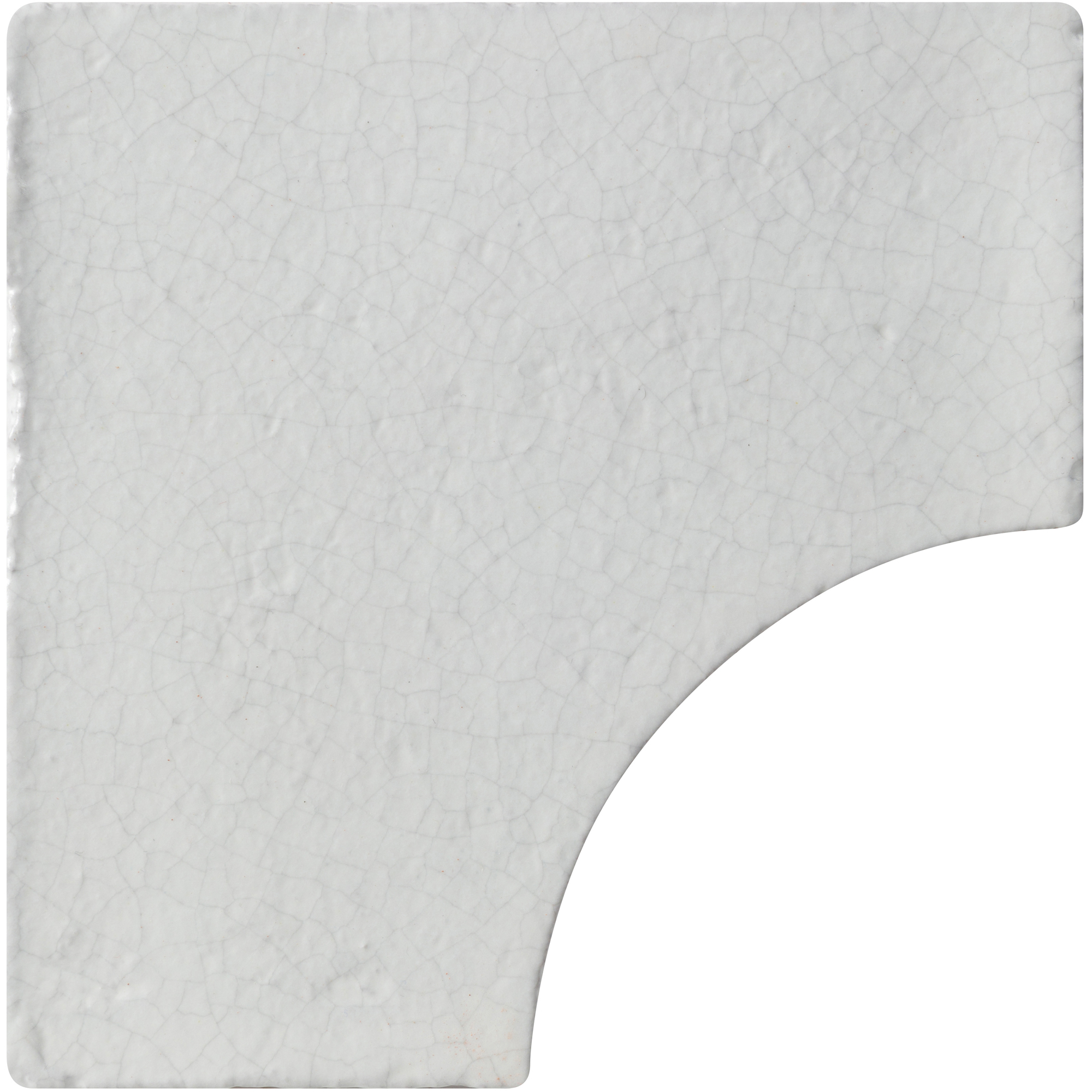 Handcraft Modern Circle Field Vintage White Matte Crackle