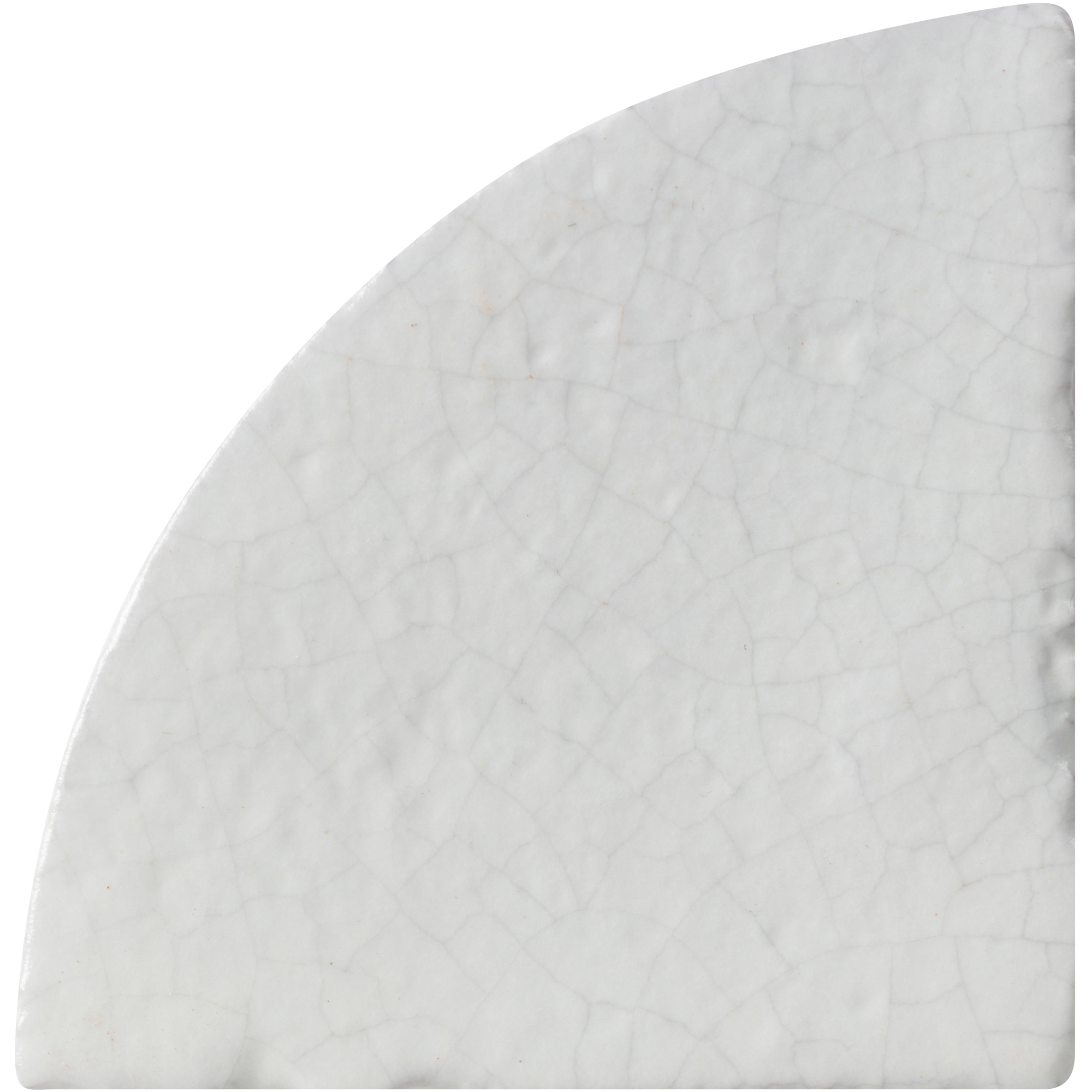 Handcraft Modern Circle Insert Vintage White Matte Crackle