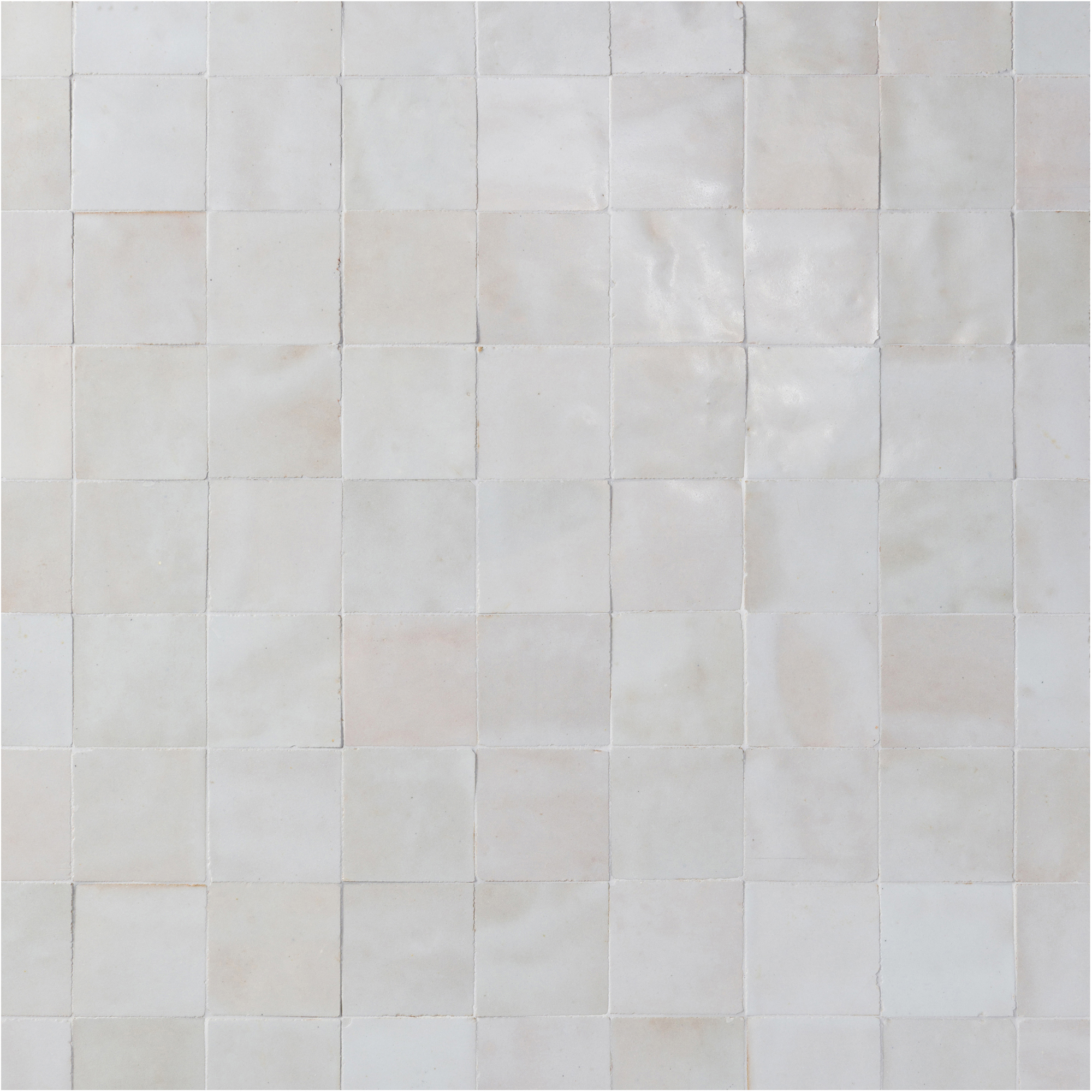 Zel Zellige Classic 2"x2" Fez White Gloss