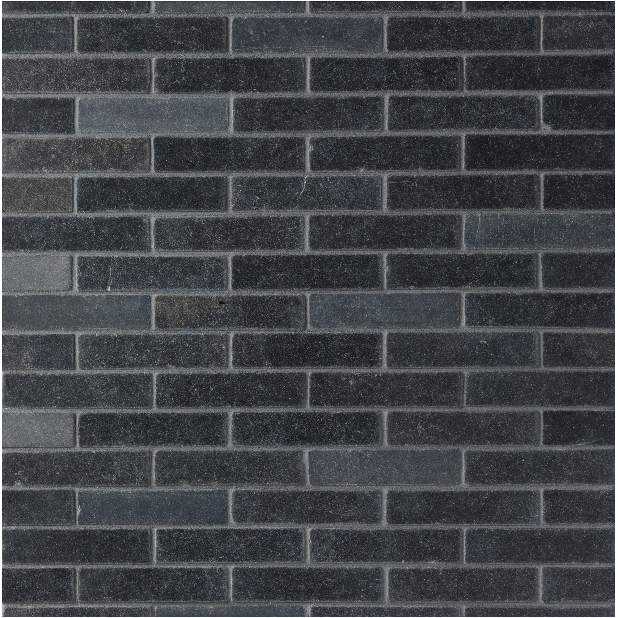 Pierre Sud Offset Mosaic 1x4 Noir Tumbled